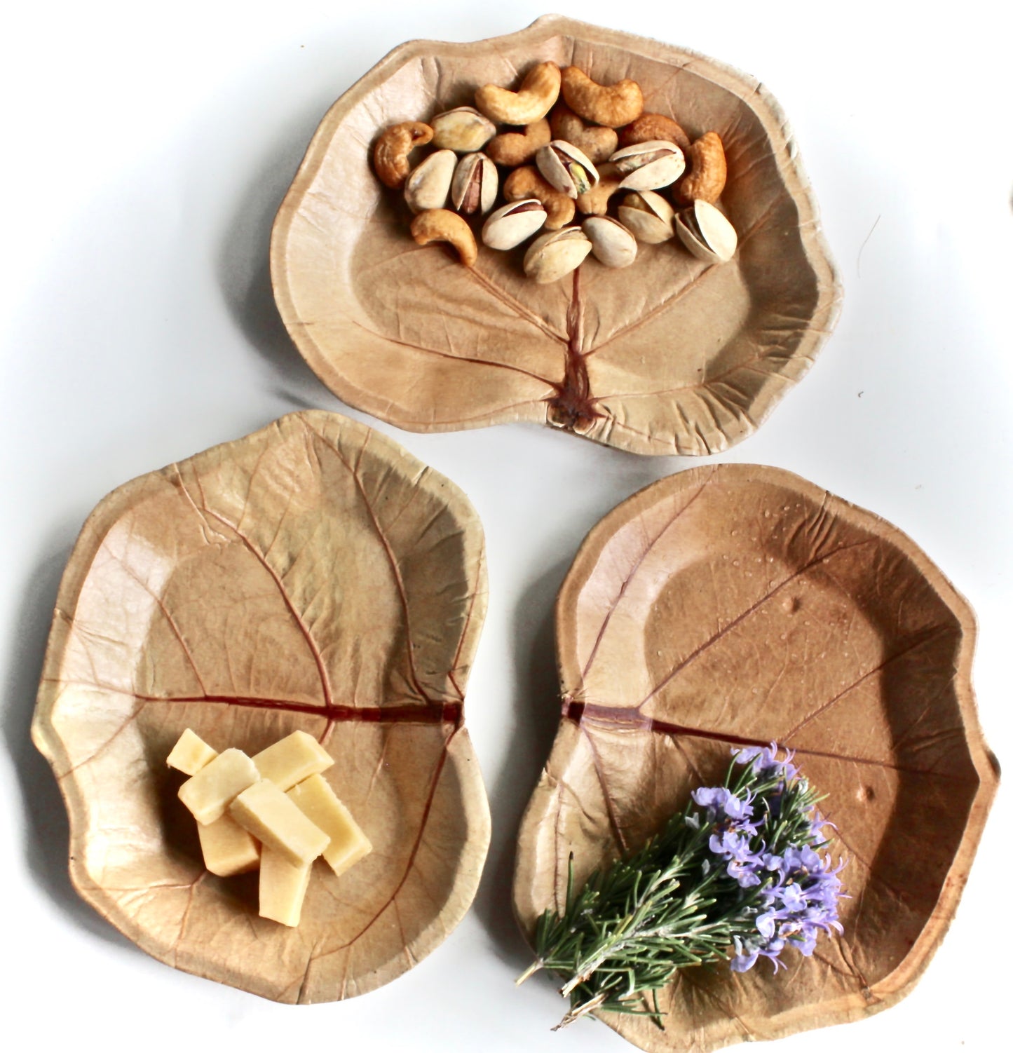 Sea Grape Dessert Plates - 50 Pieces (7") - Natural Leaf - Eco-Friendly