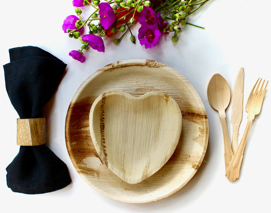 Baby Shower Plate Collection - 25 Round Plates (10") + 25 Heart Plates (6") - 50pc