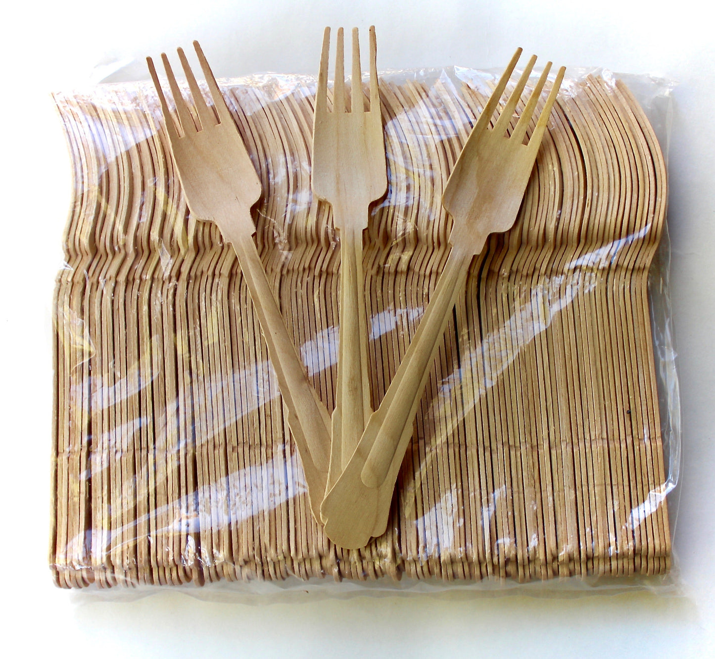 Copy of Disposable 100 Pic each Fork - Knife - Spoon - wooden Birch Utensils