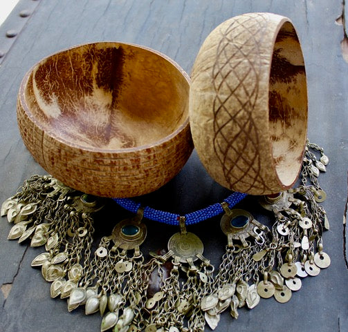 coconut Bowl Natural and organic -Zero Wast 3 Pic Regular Shell handmade