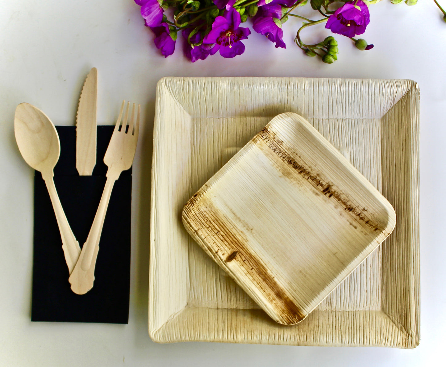 Palm Leaf Plate 50 Pic Heart 6"   Disposable - Biodegradable - good for Dessert