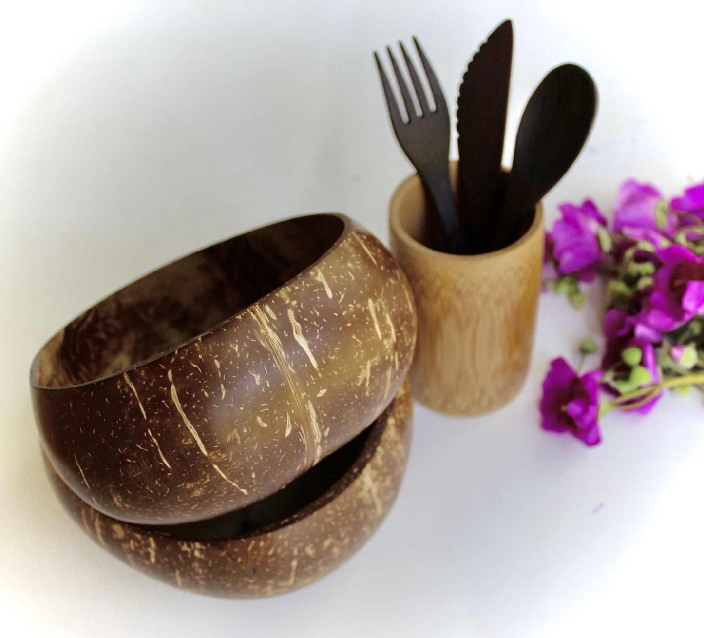 Coconut Bowl Natural Organic - 2 Pic Jumbo Bowl - Eco friendly - Vegan Eco Gift for her - Eco Gift For Him