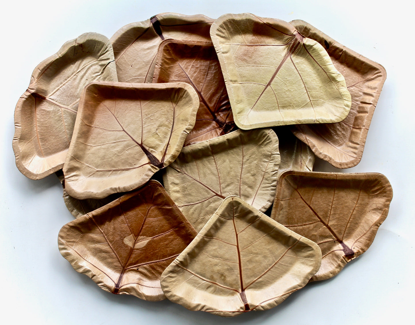 Natural Leaf  Plates  20 Each Shape Sea Grape 7" for dessert and Dry food . Stylish - Uniqe
