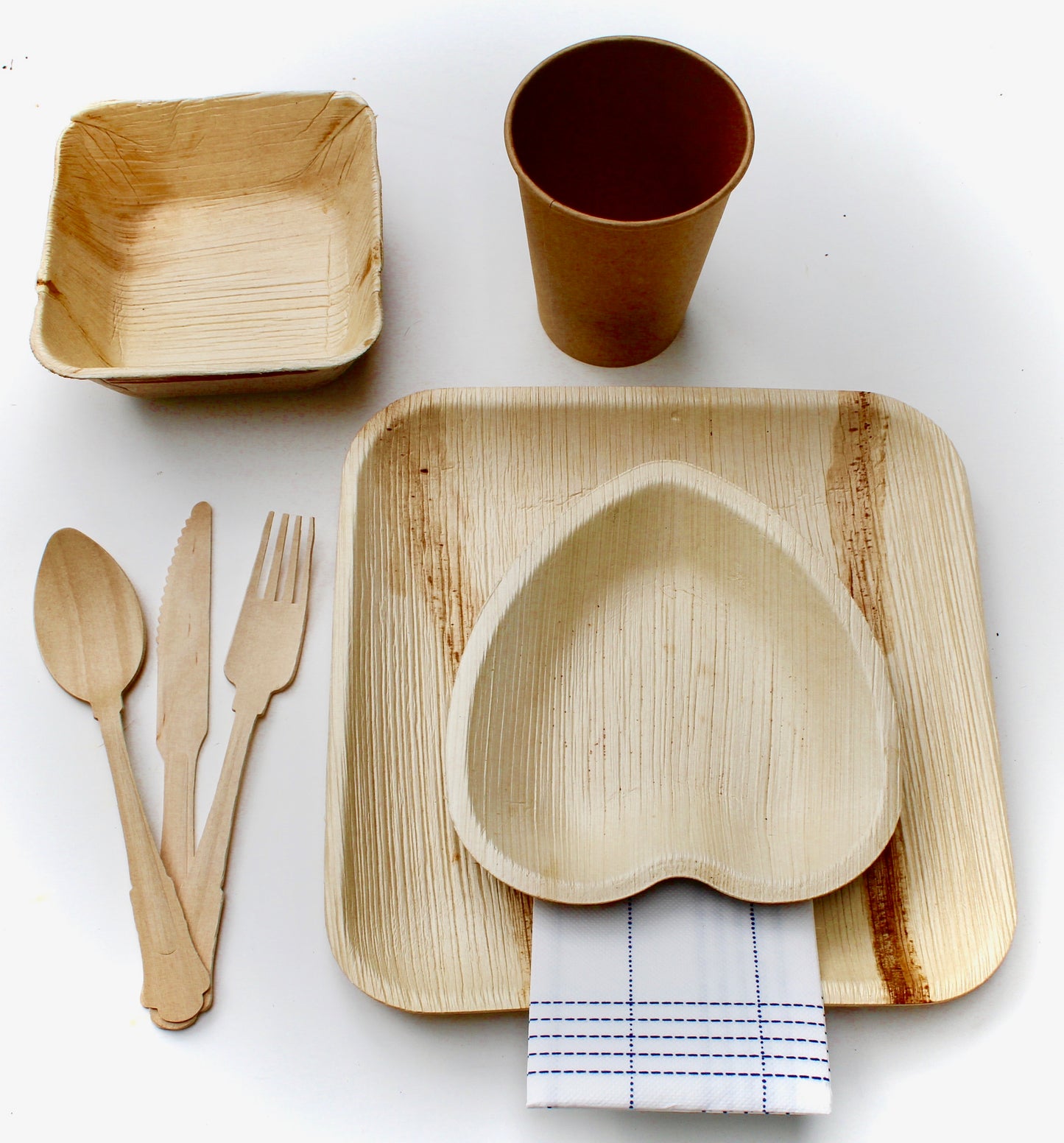 palm leaf plates 50 pice Square 9.5" disposable and biodegrable - compostable